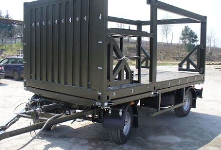 Container transport trailer